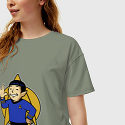 Футболка оверсайз женская Spoke - vault boy, цвет: авокадо — фото 2