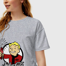 Футболка оверсайз женская Vault boy - nuka cola, цвет: меланж — фото 2