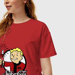 Футболка оверсайз женская Vault boy - nuka cola, цвет: красный — фото 2