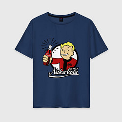 Футболка оверсайз женская Vault boy - nuka cola, цвет: тёмно-синий