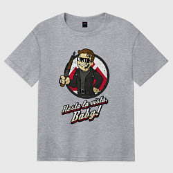 Футболка оверсайз женская Vault boy - terminator, цвет: меланж