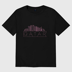 Женская футболка оверсайз Qatar city