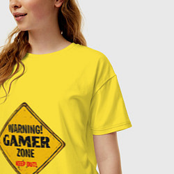 Футболка оверсайз женская Gamer zone - keep out, цвет: желтый — фото 2