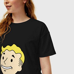 Футболка оверсайз женская Vault boy head, цвет: черный — фото 2