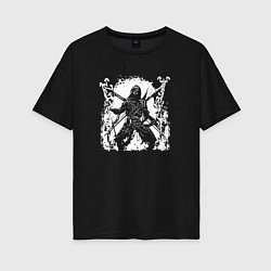 Женская футболка оверсайз Ninja of darkness