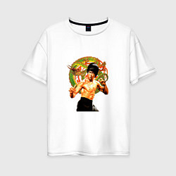 Женская футболка оверсайз Bruce Lee kung fu