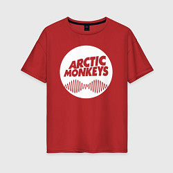Футболка оверсайз женская Arctic Monkeys rock, цвет: красный