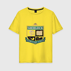 Женская футболка оверсайз Начальная школа Шерлока