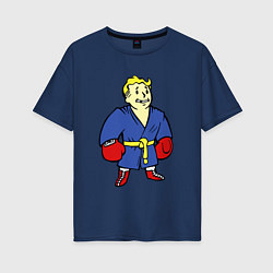 Футболка оверсайз женская Vault boy - boxer, цвет: тёмно-синий