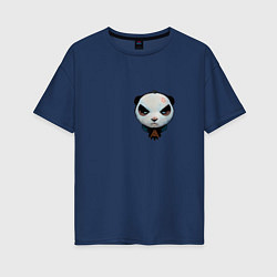 Женская футболка оверсайз Хмурый панда