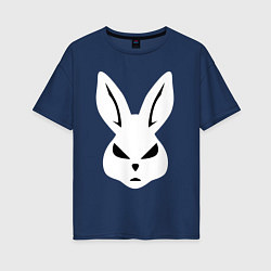 Женская футболка оверсайз Evil bunny head