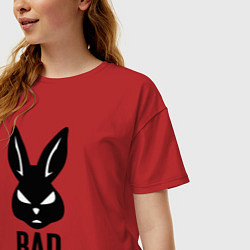 Футболка оверсайз женская Bad rabbit, цвет: красный — фото 2