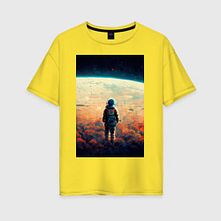 Женская футболка оверсайз I want to be an astronaut