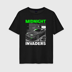Женская футболка оверсайз Midnight inviders - Toyota Supra