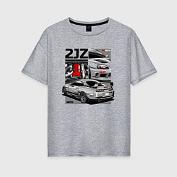 Женская футболка оверсайз Toyota Supra mk4 2JZ