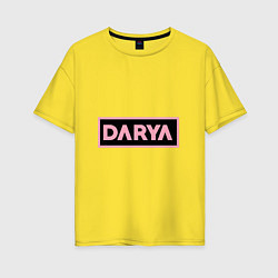 Женская футболка оверсайз Дарья надпись в стиле blackpink