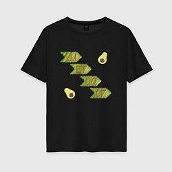 Женская футболка оверсайз Диетолог авокадо