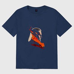 Футболка оверсайз женская Ведьмак: Дикая охота, цвет: тёмно-синий