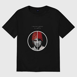 Футболка оверсайз женская Twenty one pilots musical, цвет: черный