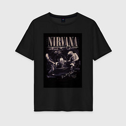 Женская футболка оверсайз Nirvana live