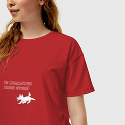 Футболка оверсайз женская Буба, цвет: красный — фото 2