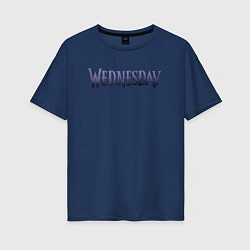 Женская футболка оверсайз Logotype Wednesday