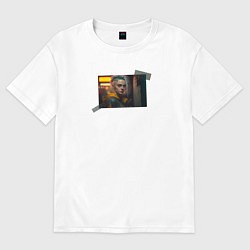 Женская футболка оверсайз Билли в сеттинге Киберпанка