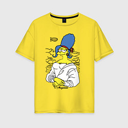 Женская футболка оверсайз Margeconda - collaboration Мардж Джоконда