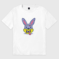 Футболка оверсайз женская Мертвый кролик, цвет: белый