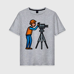 Женская футболка оверсайз Оператор