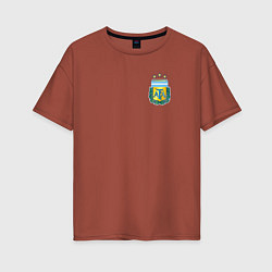Женская футболка оверсайз Герб федерации футбола Аргентины