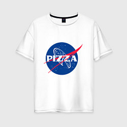 Женская футболка оверсайз Nasa - pizza