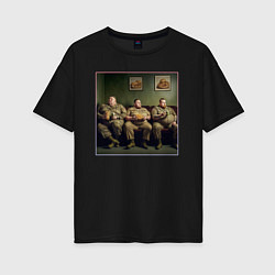 Женская футболка оверсайз Картина - диванные войска