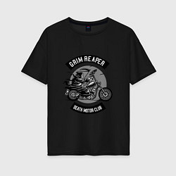 Женская футболка оверсайз Death Motorcycle Club Мотоциклетный клуб смерти