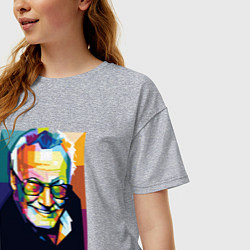 Футболка оверсайз женская Стэн, цвет: меланж — фото 2