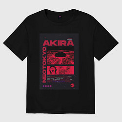 Футболка оверсайз женская Akira poster, цвет: черный