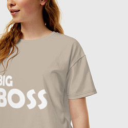 Футболка оверсайз женская Большой босс - светлая, цвет: миндальный — фото 2