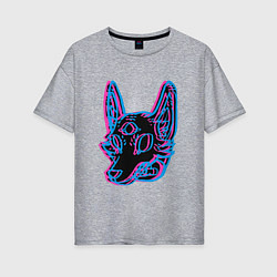 Футболка оверсайз женская Space Coyote, цвет: меланж