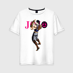 Футболка оверсайз женская Джонатан Джостар - JoJo Bizarre Adventure, цвет: белый