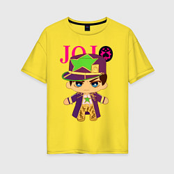 Женская футболка оверсайз Little Jotaro Cujo - JoJo Bizarre Adventure