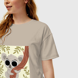 Футболка оверсайз женская Коала милый, цвет: миндальный — фото 2