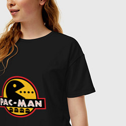 Футболка оверсайз женская Pac-man game, цвет: черный — фото 2