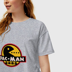 Футболка оверсайз женская Pac-man game, цвет: меланж — фото 2