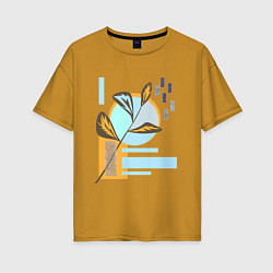 Женская футболка оверсайз Минималистский абстрактный рисунок