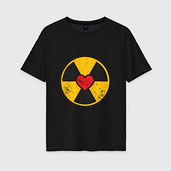 Женская футболка оверсайз Радиация любви