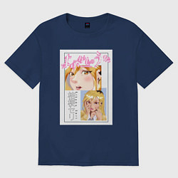 Футболка оверсайз женская Сэри Кикё, цвет: тёмно-синий