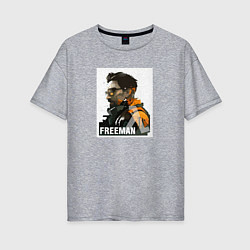 Футболка оверсайз женская Freeman hl2, цвет: меланж