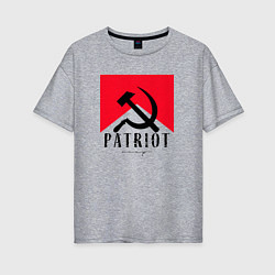 Футболка оверсайз женская USSR Patriot, цвет: меланж