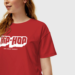Футболка оверсайз женская Dope street market hip-hop, цвет: красный — фото 2