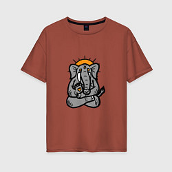 Женская футболка оверсайз Elephant relax